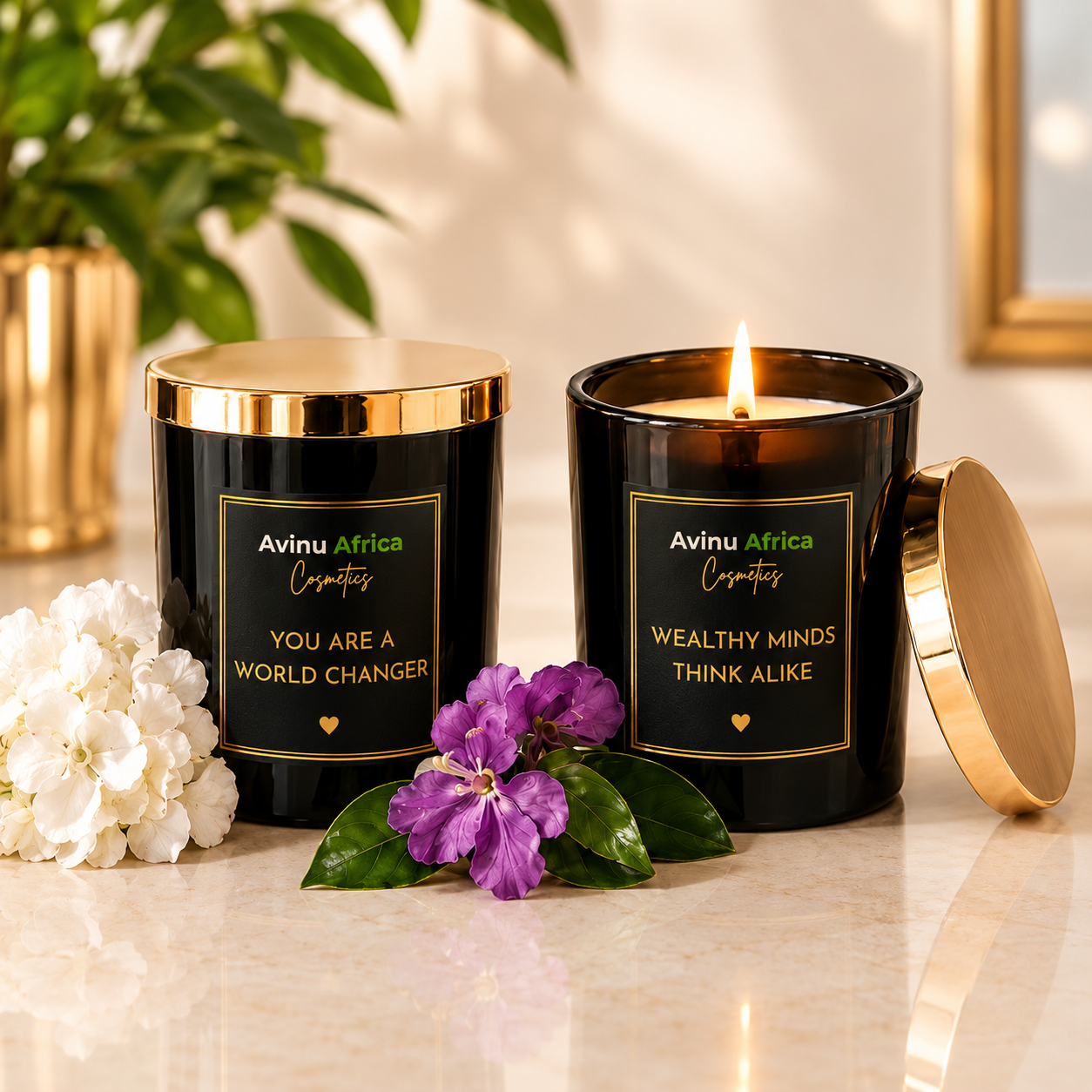 Avinu Africa Scented Candle personalised message